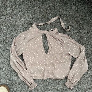 Abercrombie long sleeve backless top